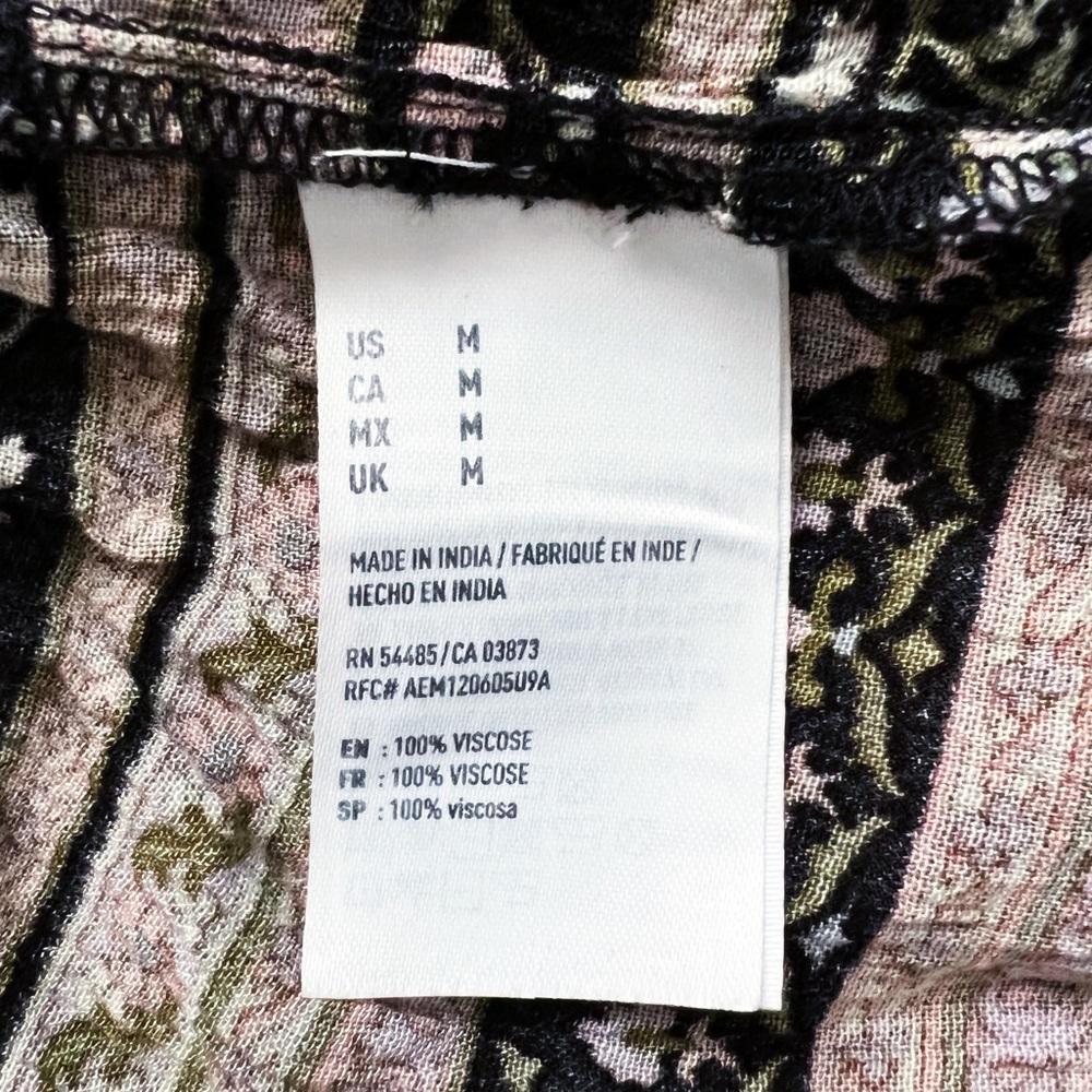 AMERICAN EAGLE OUTFITTERS AEO CUTOUT Floral Tunic Bell Sleeve Tiered Ruffled… - Picture 9 of 16